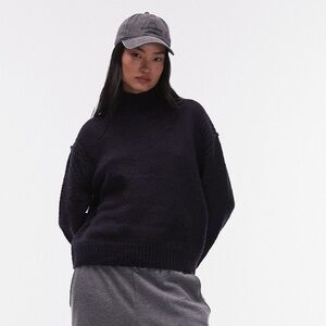 Topshop Navy Turtle Neck Sweater New with Tags Size 8/10 Medium